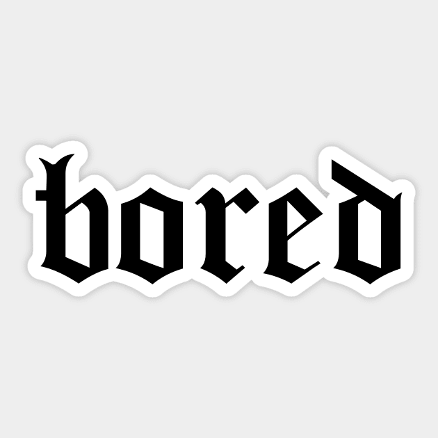 bored  - Logo chest (hype, aesthetic) Sticker by JosanDSGN